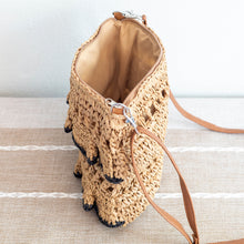 Damen Strohgewebte Sommer-Umhängetasche für Strand, Urlaub & Sommeroutfits