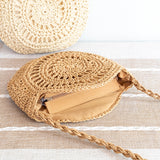 Women’s Boho Straw Woven Round Tote for Beach, Vacation & Summer Outfits
