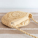 Women’s Boho Straw Woven Round Tote for Beach, Vacation & Summer Outfits