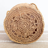 Women’s Boho Straw Round Shoulder Bag Tote Bag for Beach, Vacation & Summer Outfits