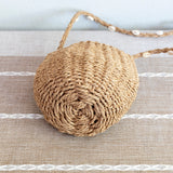 Women’s Straw Shoulder Bag with Sea Shells Strap for Beach, Vacation & Summer Outfits