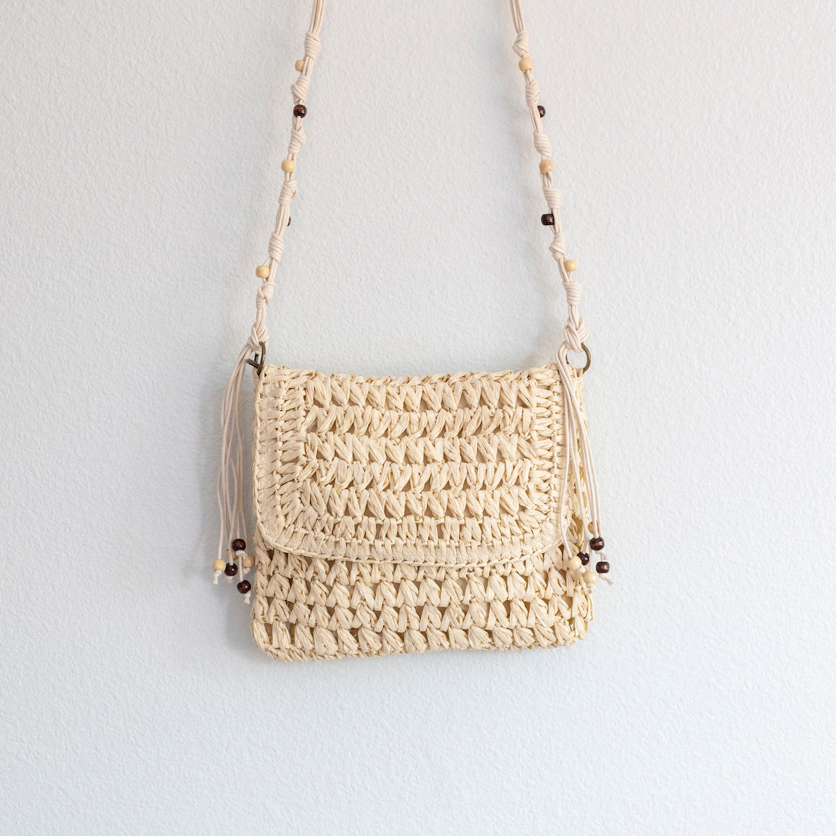 Women’s Boho Straw Square Messenger Purse with Tassel for Beach, Vacation & Summer Outfits