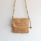 Women’s Boho Straw Square Messenger Purse with Tassel for Beach, Vacation & Summer Outfits