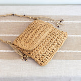 Women’s Boho Straw Square Messenger Purse with Tassel for Beach, Vacation & Summer Outfits