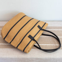 Women’s Striped Straw Woven Summer Tote for Beach, Vacation & Summer Outfits