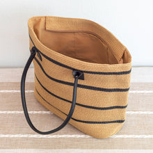 Women’s Striped Straw Woven Summer Tote for Beach, Vacation & Summer Outfits