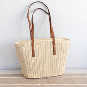 Women’s Woven Straw Market Tote Summer Bag for Beach, Vacation & Summer Outfits