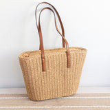 Women’s Woven Straw Market Tote Summer Bag for Beach, Vacation & Summer Outfits