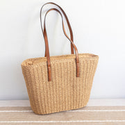 Women’s Woven Straw Market Tote Summer Bag for Beach, Vacation & Summer Outfits