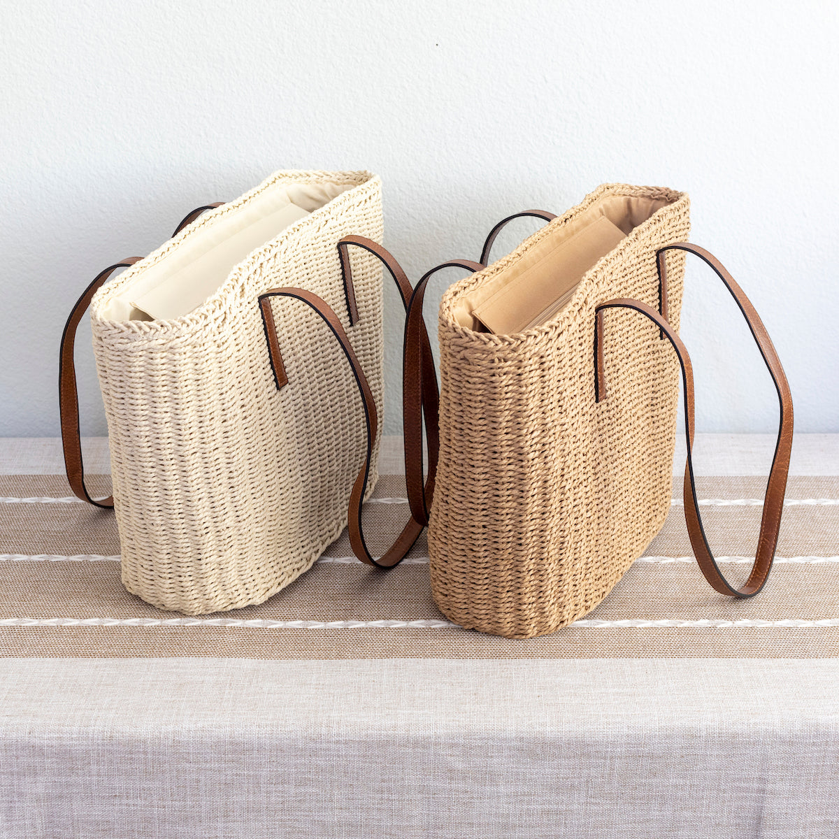 Women’s Woven Straw Market Tote Summer Bag for Beach, Vacation & Summer Outfits