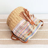 Women’s Retro Straw Bucket Shoulder Bag for Beach, Vacation & Summer Outfits