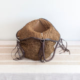 Women’s Large Straw Woven Bucket Tote Bag for Beach, Vacation & Summer Outfits