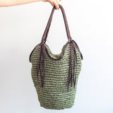 Women’s Large Straw Woven Bucket Tote Bag for Beach, Vacation & Summer Outfits