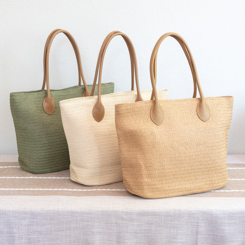 Elegante gewebte Strohtasche für Damen – perfekt für Strand, Urlaub & Sommer-Outfits