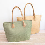 Women’s Elegant Straw Woven Summer Tote for Beach, Vacation & Summer Outfits