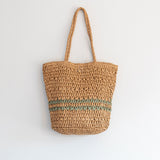 Women’s Lightweight Straw Woven Summer Tote for Beach, Vacation & Summer Outfits