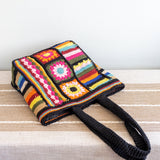 Women’s Handmade Crochet Granny Square Patchwork Shoulder Bag for Boho Everyday Style & Gifts
