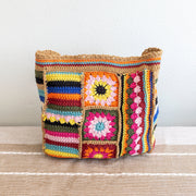 Women’s Handmade Crochet Granny Square Patchwork Shoulder Bag for Boho Everyday Style & Gifts