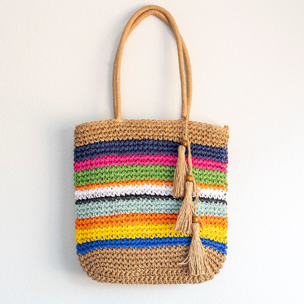 Women’s Large Straw Woven Tote Bag for Beach, Vacation & Summer Outfits