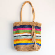 Women’s Large Straw Woven Tote Bag for Beach, Vacation & Summer Outfits