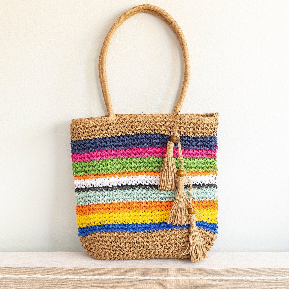Women’s Large Straw Woven Tote Bag for Beach, Vacation & Summer Outfits