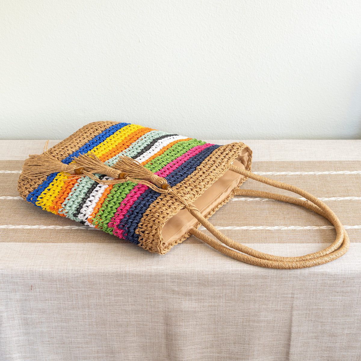 Women’s Large Straw Woven Tote Bag for Beach, Vacation & Summer Outfits