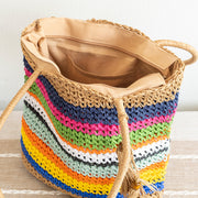 Women’s Large Straw Woven Tote Bag for Beach, Vacation & Summer Outfits