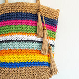 Women’s Large Straw Woven Tote Bag for Beach, Vacation & Summer Outfits