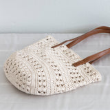 Women’s Retro Cotton Knitted Shoulder Bag for Boho Everyday Style & Gifts