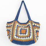 Women’s Crochet Granny Square Shoulder Bag for Boho Everyday Style & Gifts