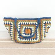 Women’s Crochet Granny Square Shoulder Bag for Boho Everyday Style & Gifts