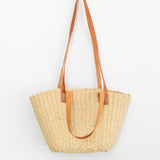 Women’s Straw Shell Basket Summer Tote for Beach, Vacation & Summer Outfits