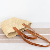 Women’s Straw Shell Basket Summer Tote for Beach, Vacation & Summer Outfits