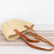 Women’s Straw Shell Basket Summer Tote for Beach, Vacation & Summer Outfits