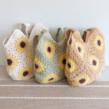 Women’s Crochet Sunflower Granny Square Tote for Boho Everyday Style & Gifts