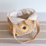 Women’s Crochet Sunflower Granny Square Tote for Boho Everyday Style & Gifts