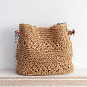 Women’s Lightweight Straw Woven Summer Tote for Beach, Vacation & Summer Outfits