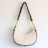 Women’s Straw Half Moon Summer Purse Tote Bag for Beach, Vacation & Summer Outfits