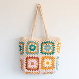 Women’s Handmade Crochet Granny Square Tote for Boho Everyday Style & Gifts