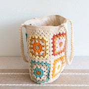 Women’s Handmade Crochet Granny Square Tote for Boho Everyday Style & Gifts