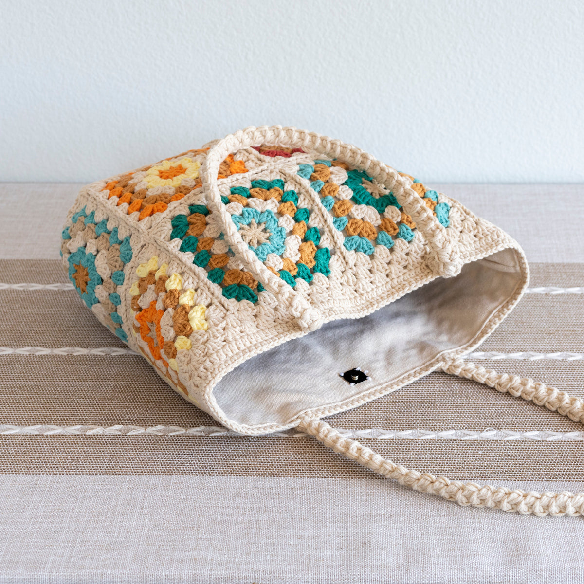 Women’s Handmade Crochet Granny Square Tote for Boho Everyday Style & Gifts