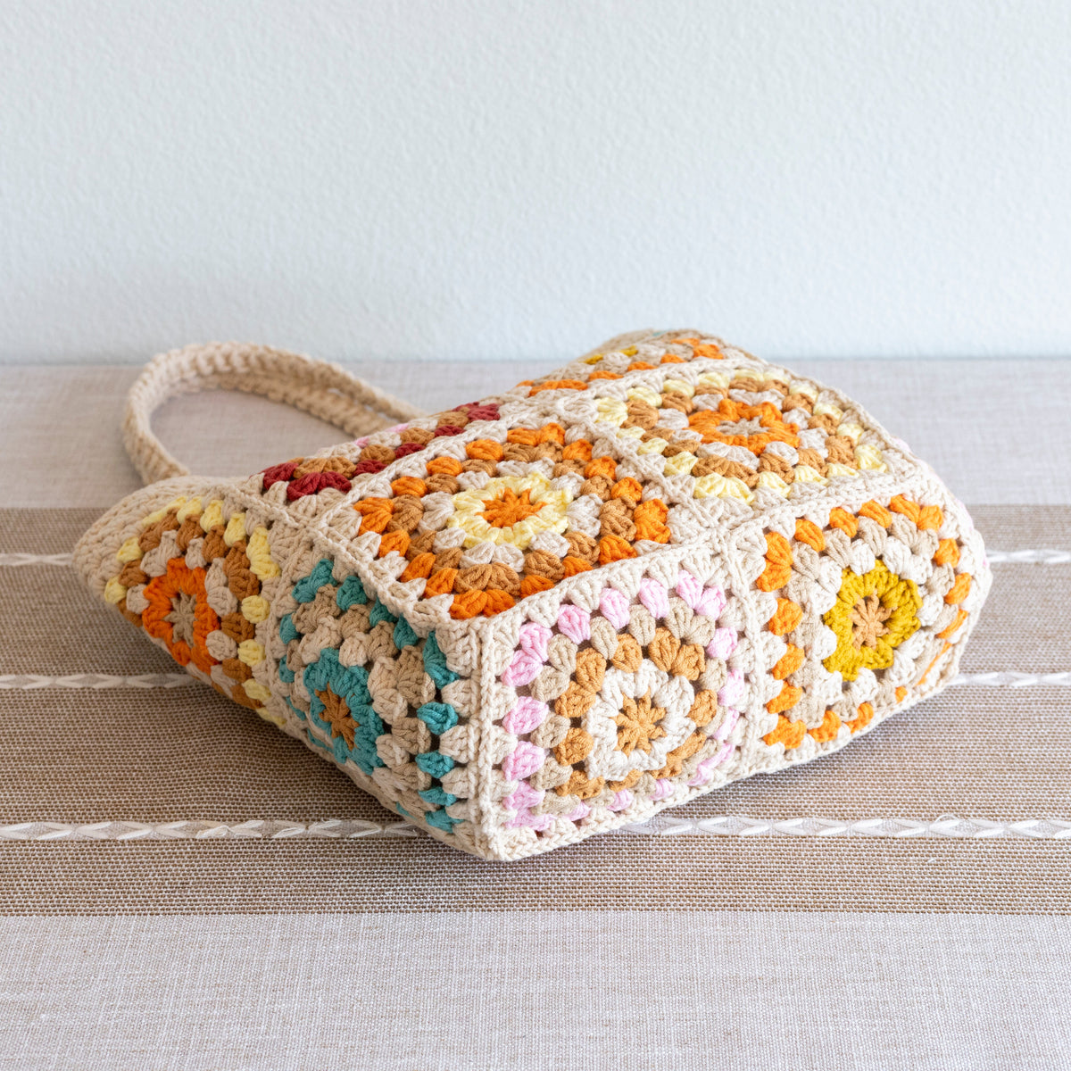 Women’s Handmade Crochet Granny Square Tote for Boho Everyday Style & Gifts