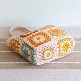 Women’s Handmade Crochet Granny Square Tote for Boho Everyday Style & Gifts