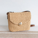 Women’s Straw Woven Messenger Bag with Flap Crossbody Bag for Beach, Vacation & Summer Outfits