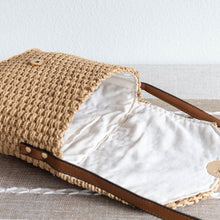 Damen Stroh geflochtene Umhängetasche mit Klappe Crossbody-Tasche für Strand, Urlaub & Sommer-Outfits