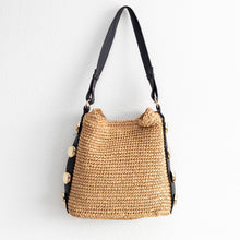 Women’s Straw Woven Tote with Leather Straps for Beach, Vacation & Summer Outfits