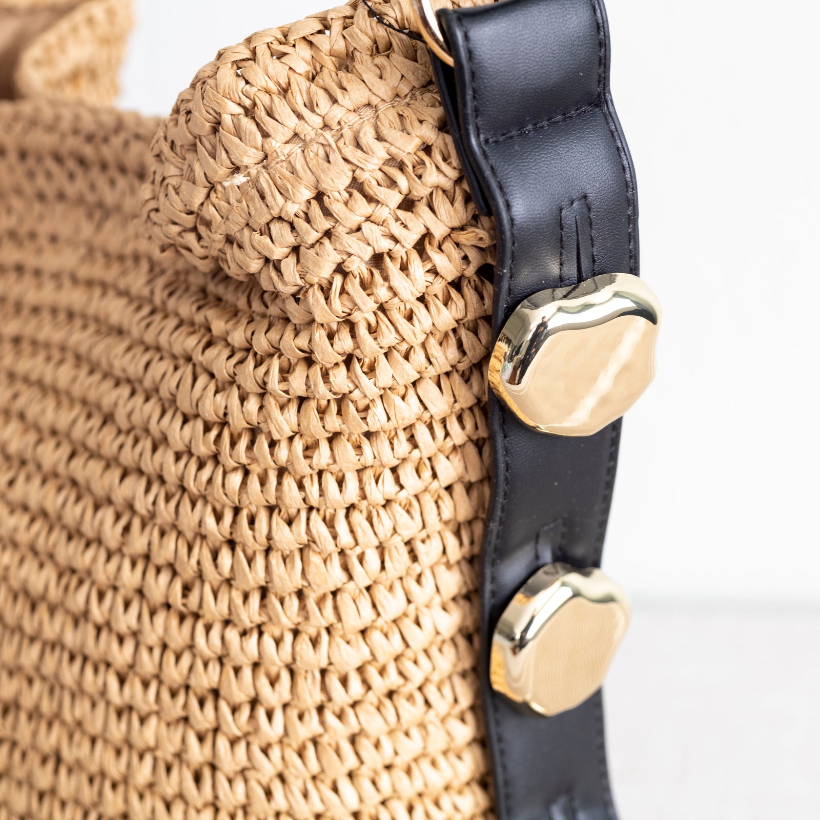 Women’s Straw Woven Tote with Leather Straps for Beach, Vacation & Summer Outfits