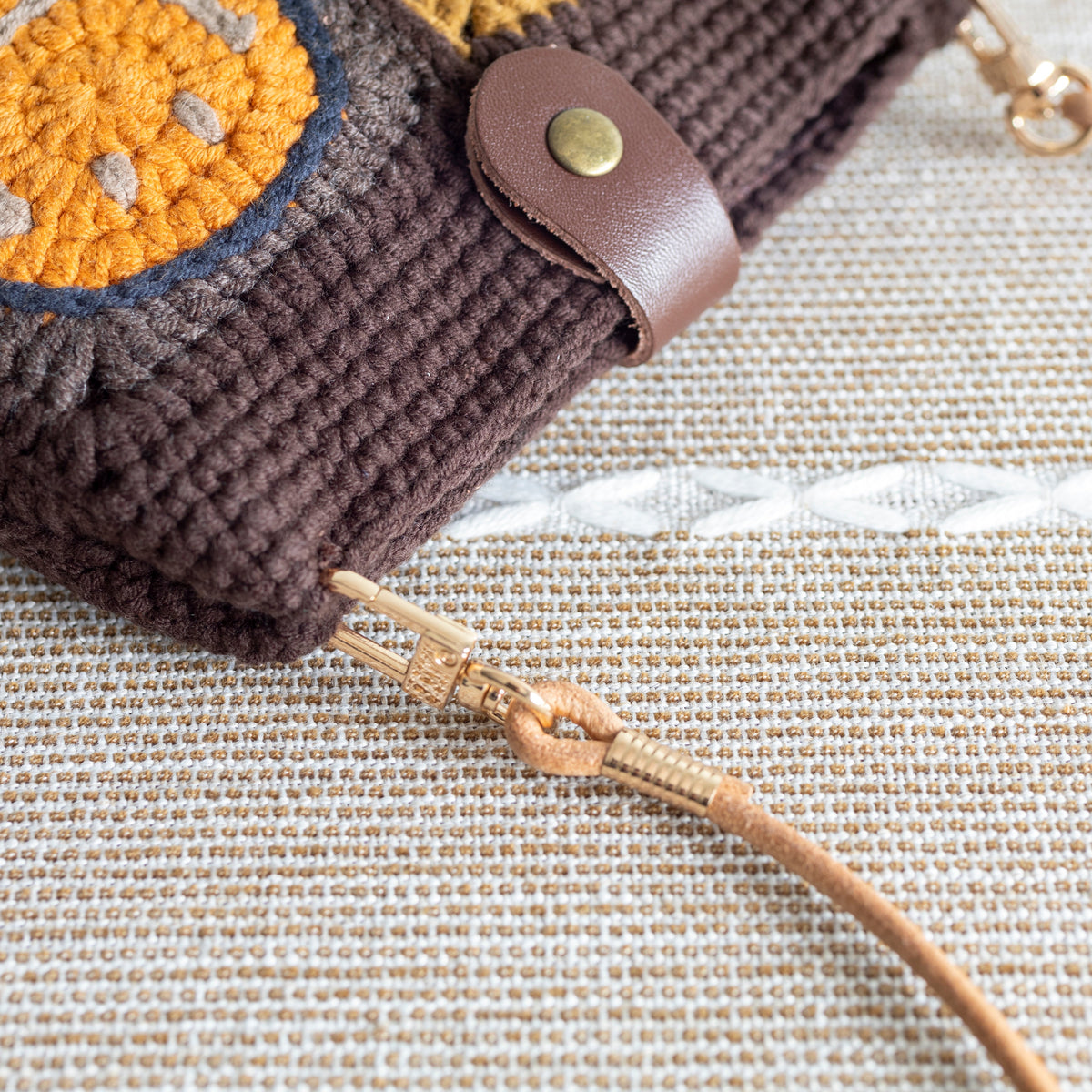 Women’s Crochet Smiley Face Shoulder Bag Purse for Boho Everyday Style & Gifts