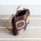 Women’s Crochet Smiley Face Shoulder Bag Purse for Boho Everyday Style & Gifts