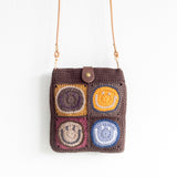 Women’s Crochet Smiley Face Shoulder Bag Purse for Boho Everyday Style & Gifts